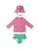 Zoocchini Σετ UV Μαγιώ Bucket Καπέλο Μπλούζα Cherry  ZOO16021