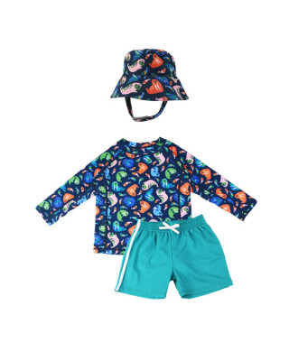 Zoocchini Σετ UV Μαγιώ Bucket Καπέλο Μπλούζα Walrus  ZOO16018