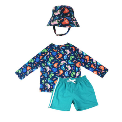 Zoocchini Σετ UV Μαγιώ Bucket Καπέλο Μπλούζα Walrus  ZOO16018