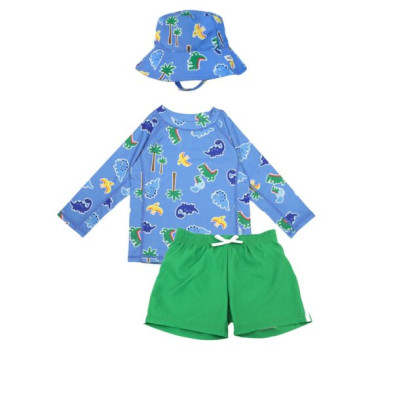 Zoocchini Σετ UV Μαγιώ Bucket Καπέλο Μπλούζα Devin the Dino & Friends  ZOO16008