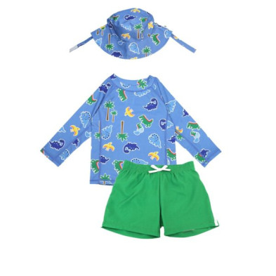Zoocchini Σετ UV Μαγιώ Bucket Καπέλο Μπλούζα Devin the Dino & Friends  ZOO16008