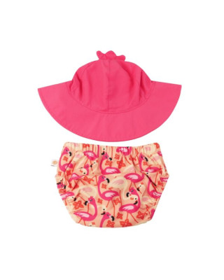Zoocchini Σετ Μαγιό και Καπέλο UPF50+ Franny the Flamingo  ZOO12022