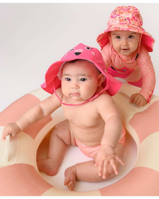 Zoocchini Cape Sunhat UPF50 Franny the Flamingo  ZOO15066