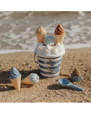 LITTLE DUTCH Σετ κουβαδάκια παραλίας Ice Cream Ocean World Μπλε LD2016376