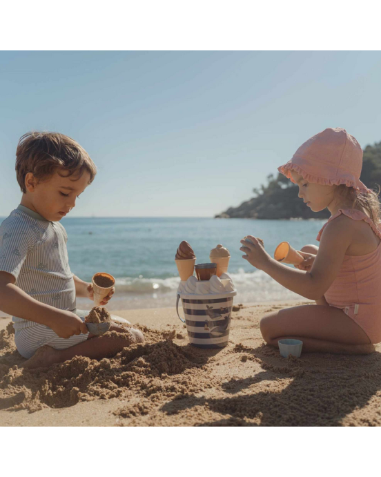 LITTLE DUTCH Σετ κουβαδάκια παραλίας Ice Cream Ocean World Μπλε LD2016376