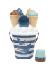 LITTLE DUTCH Σετ κουβαδάκια παραλίας Ice Cream Ocean World Μπλε LD2016376