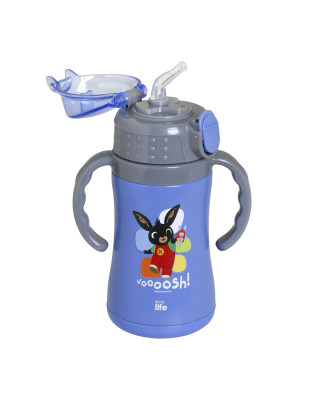 Ecolife Παιδικό Θερμός με Καλαμάκι 300ml Bing - Voooosh' (blue) 33-BO-2124