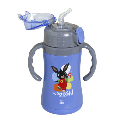 Ecolife Παιδικό Θερμός με Καλαμάκι 300ml Bing - Voooosh' (blue) 33-BO-2124
