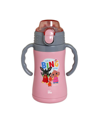 Ecolife Παιδικό Θερμός με Καλαμάκι 300ml 'It's A Bing Thing' (pink) 33-BO-2125