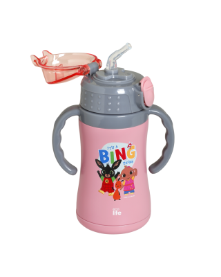 Ecolife Παιδικό Θερμός με Καλαμάκι 300ml 'It's A Bing Thing' (pink) 33-BO-2125