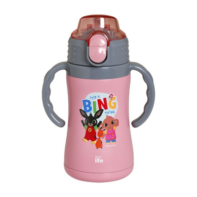 Ecolife Παιδικό Θερμός με Καλαμάκι 300ml 'It's A Bing Thing' (pink) 33-BO-2125