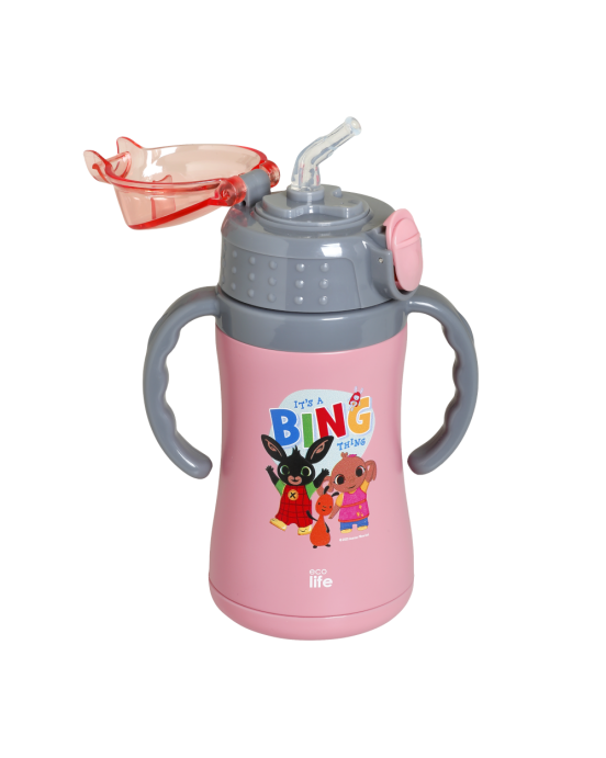 Ecolife Παιδικό Θερμός με Καλαμάκι 300ml 'It's A Bing Thing' (pink) 33-BO-2125