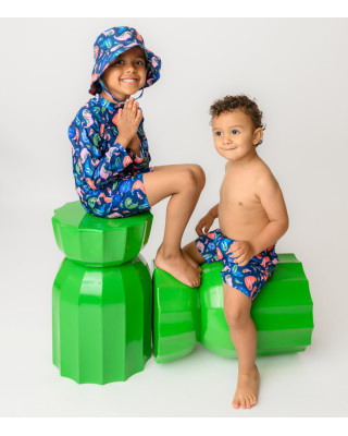 Zoocchini Σετ UV Μαγιώ Πάνα Bucket Καπέλο Μπλούζα Walrus ZOO16022 
