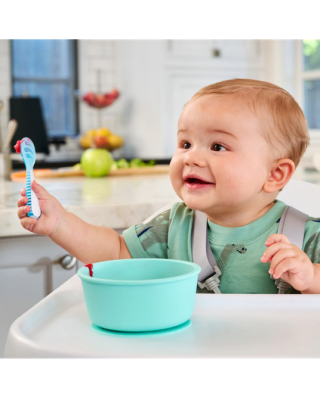 Munchkin  3PK GENTLE DIP SELF-FEEDING SPOON (BLUE-GRN)  90262
