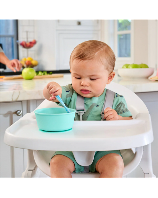 Munchkin  3PK GENTLE DIP SELF-FEEDING SPOON (BLUE-GRN)  90262