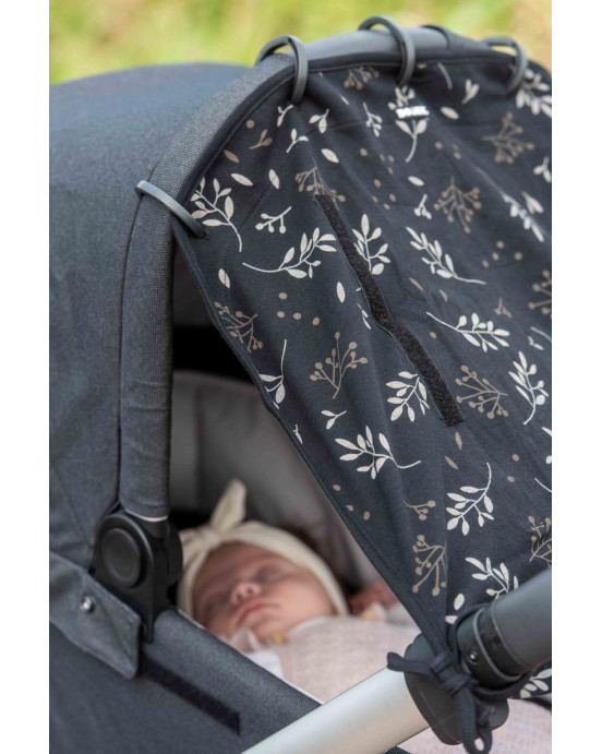 Dooky Ηλιοπροστασία καροτσιού UPF50+ Romantic Leaves Black DK-126711