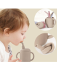 Baby Donkey Παιδικό Ποτήρι σιλικόνης με καλαμάκι (120ml)  6+ μηνών γαλάζιο SILICONECUP5