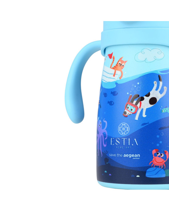 Estia ΘΕΡΜΟΣ ΠΑΙΔΙΚΟ BUBBLE BOTTLE SAVE THE AEGEAN 300ml OCEAN PLAY 01-33170