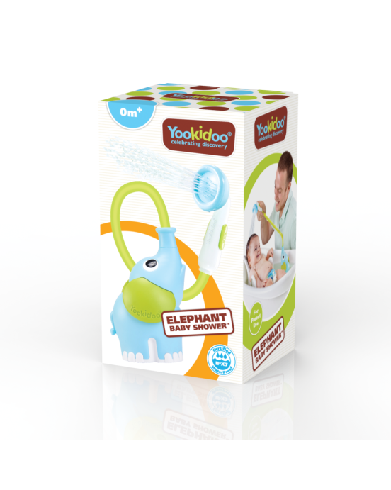 Yookidoo Elephan Baby Shower - Blue/Green  YKD-40210 