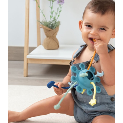 Kiokids  Μασητικό Σιλικόνης Planet Μπλε 25εκ. 4299