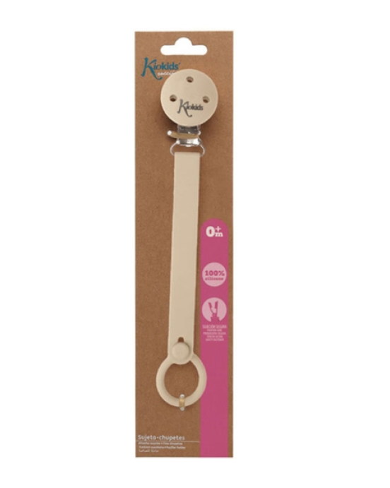 Kiokids Κλιπ Πιπίλας Σιλικόνης Μπεζ 0+M 4219