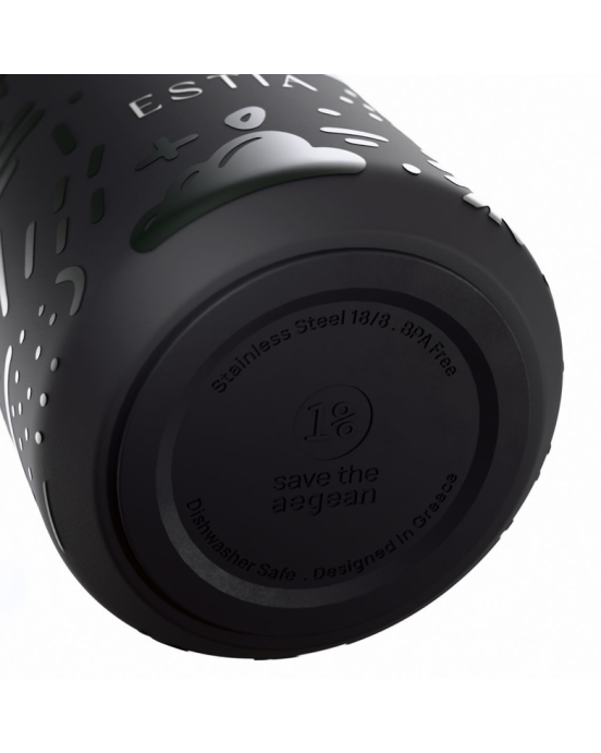 Estia  Μπουκάλι Θερμός 500ml Save The Aegean Flow Noir Echo 01-42059 