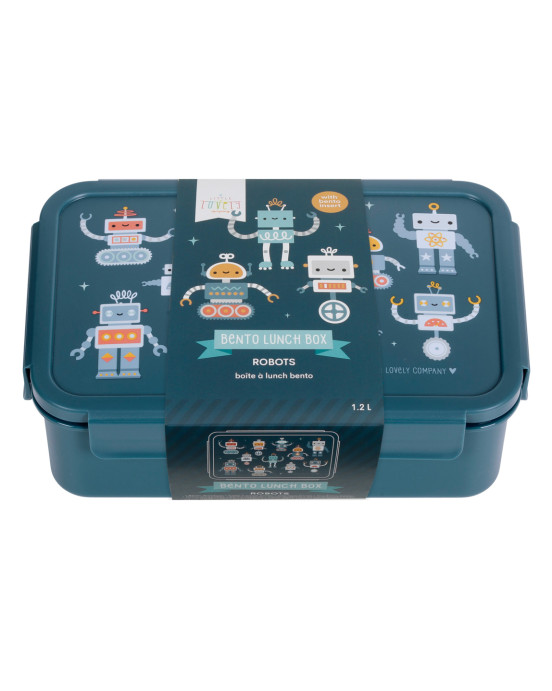 A little lovely company: Δοχείο φαγητού Bento με χωρίσματα- 1,2 L - Robots BBROBU82