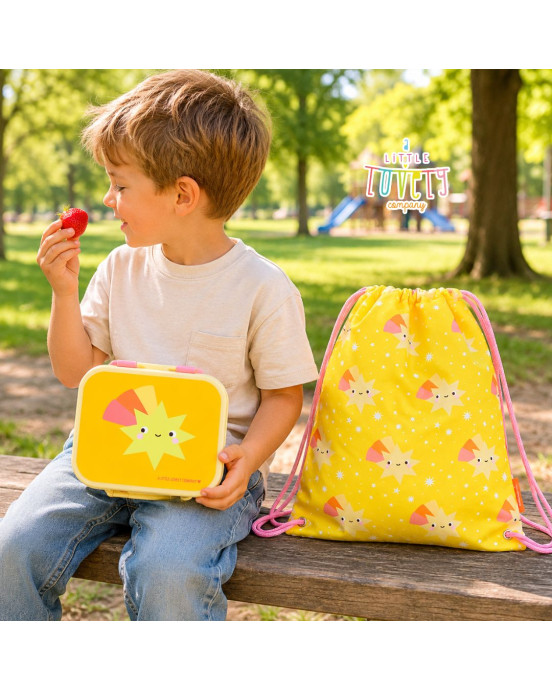 A little lovely company: Δοχείο φαγητού Bento με χωρίσματα- 900ml - Shooting star LBSSYE63