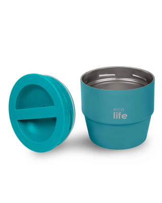 Ecolife Στρογγυλό Θερμός Φαγητού 750ml Ecolife Πετρόλ 33-B0-9065
