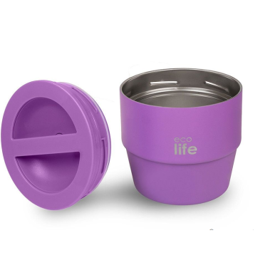 Ecolife Στρογγυλό Θερμός Φαγητού 750ml Μωβ 750ml  33-BO-9064
