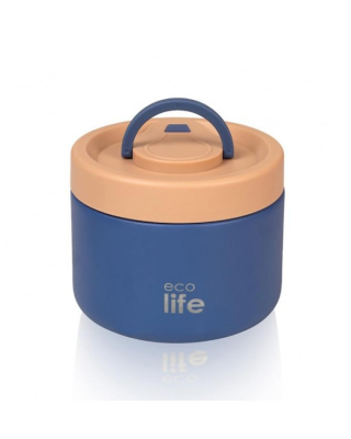 Ecolife Στρογγυλό Θερμός Φαγητού 650ml ΜΠΛΕ  33-B0-9063