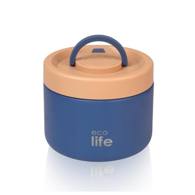 Ecolife Στρογγυλό Θερμός Φαγητού 650ml ΜΠΛΕ  33-B0-9063