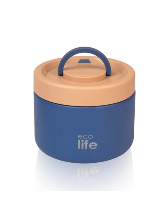 Ecolife Στρογγυλό Θερμός Φαγητού 650ml ΜΠΛΕ  33-B0-9063