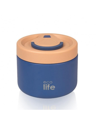 Ecolife Στρογγυλό Θερμός Φαγητού 650ml ΜΠΛΕ  33-B0-9063