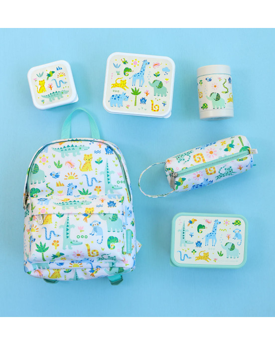 A little lovely company: Σετ 4 δοχεία φαγητού Lunch & Snack Box -Jungle SBSEJUMI87
