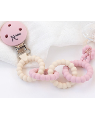 Kiokids Κλιπ Πιπίλας Σιλικόνης Ροζ 0+M 6460