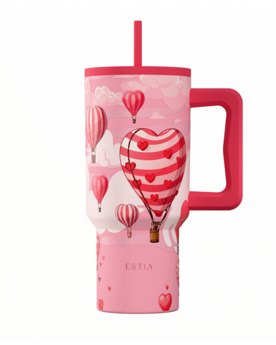 Estia ΘΕΡΜΟΣ STRAW TUMBLER XL SAVE THE AEGEAN 900ml LOVE ASCEND 01-41533