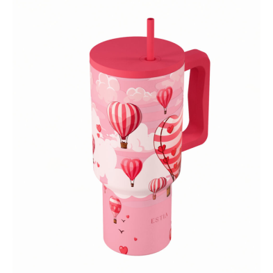 Estia ΘΕΡΜΟΣ STRAW TUMBLER XL SAVE THE AEGEAN 900ml LOVE ASCEND 01-41533