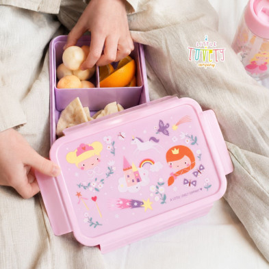 A little lovely company: Δοχείο φαγητού Bento με χωρίσματα- 1,2 L- Princesses BBPRPU81