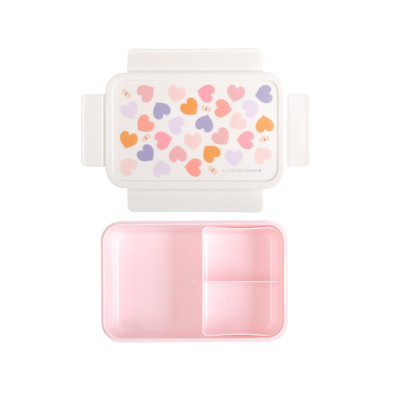A little lovely company: Δοχείο φαγητού Bento με χωρίσματα- 1,2 L- Hearts BBHEMU80