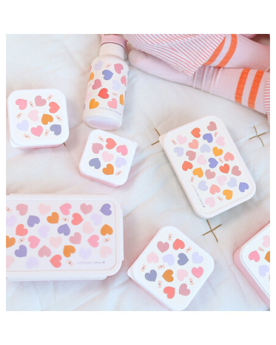 A little lovely company: Δοχείο φαγητού Bento με χωρίσματα- 1,2 L- Hearts BBHEMU80