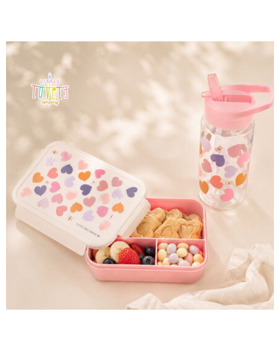 A little lovely company: Δοχείο φαγητού Bento με χωρίσματα- 1,2 L- Hearts BBHEMU80