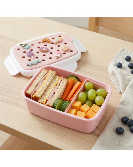 Melii – Bento Φαγητοδοχείο με Charms Ροζ MEL27620 