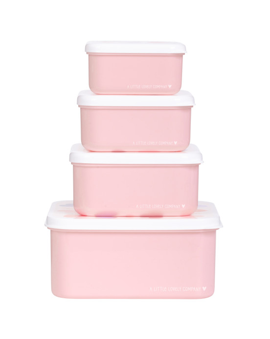 A little lovely company: Σετ 4 δοχεία φαγητού Lunch & Snack Box -Hearts SBSEHE84
