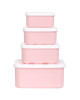 A little lovely company: Σετ 4 δοχεία φαγητού Lunch & Snack Box -Hearts SBSEHE84