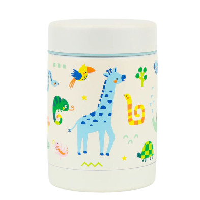 A little lovely company: Θερμός φαγητού από ανοξείδωτο ατσάλι 300ml-Jungle SSFJJU04
