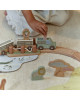 LITTLE DUTCH. Σετ ξύλινο τρενάκι με ράγες Safari Friends FSC