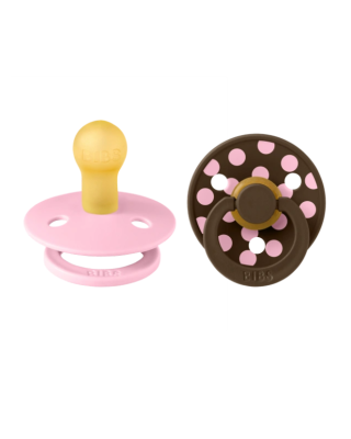 BIBS – STUDIO COLLECTION ΣΕΤ ΠΙΠΙΛΕΣ 2ΤΜΧ – POLKA DOT MOCHA/BABY PINK – ΣΤΡΟΓΓΥΛΗ No1 11034102
