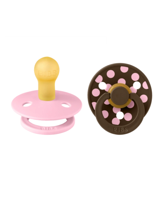 BIBS – STUDIO COLLECTION ΣΕΤ ΠΙΠΙΛΕΣ 2ΤΜΧ – POLKA DOT MOCHA/BABY PINK – ΣΤΡΟΓΓΥΛΗ No1 11034102