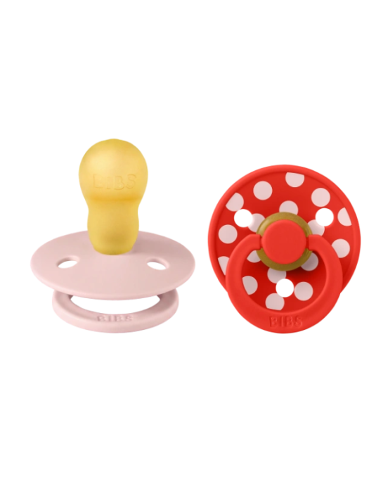 BIBS STUDIO COLLECTION ΣΕΤ ΠΙΠΙΛΕΣ 2ΤΜΧ – POLKA DOT- BLOSSOM / CANDY APPLE – ΣΤΡΟΓΓΥΛΗ No3 13034103